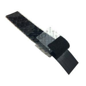 12 inch x 2 inch Rip Tie Industrial Adhesive Back Wrap Velcro Strips – Black 5 mated pairs