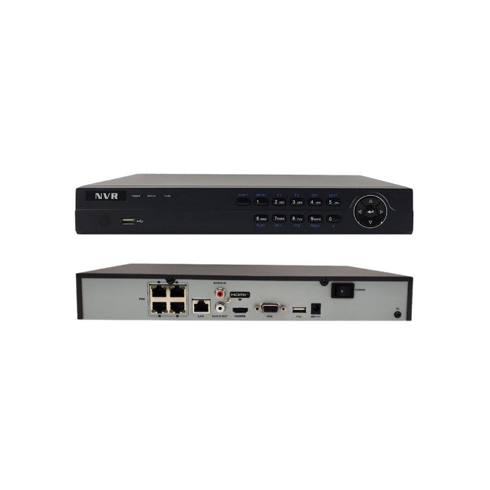 4 Channel Embedded Plug Play NVR – 4K Resolution – Integrated PoE – 1U 1