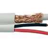 500ft RG59 Coax 2C 18AWG BC Siamese Bulk Cable CMP Plenum White