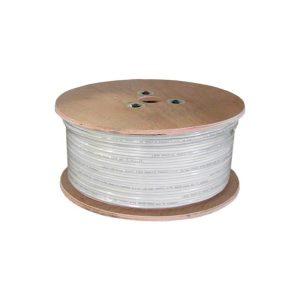 500ft RG59 Coax 2C 18AWG BC Siamese Bulk Cable CMP Plenum – White 1