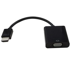 6 inch HDMI Male to VGA Female 3.5mm Female Adapter Black PCLaptop to VGA Display 2