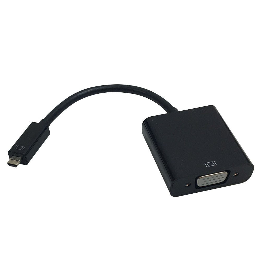 6 inch Micro HDMI Male to VGA Female 3.5mm Female Adapter Black SmartphoneTablet to VGA Display