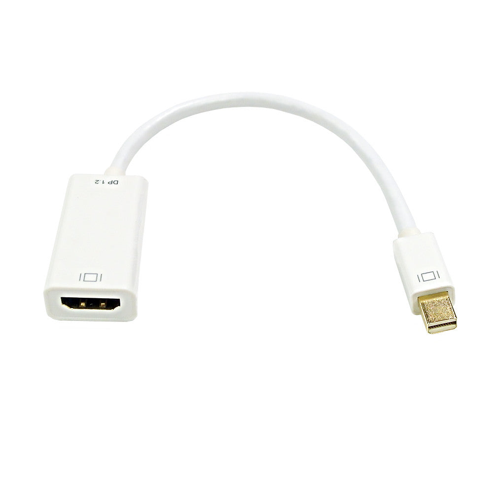 6 inch Mini DisplayPort v1.2 Male to HDMI Female with Audio Adapter Active 4K x 2K White1