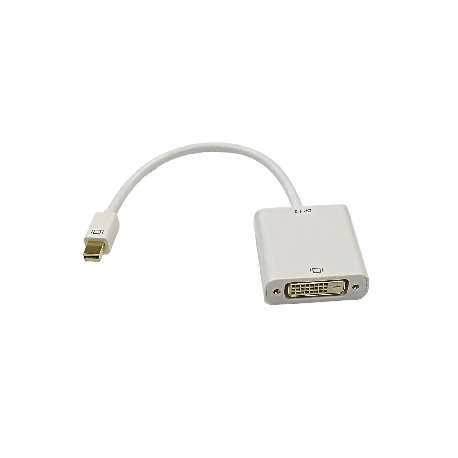 6 inch Mini DisplayPortThunderboltTM Male to DVI Female Adapter White