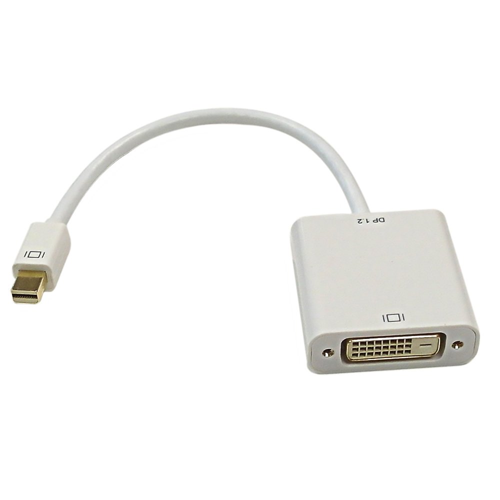 6 inch Mini DisplayPortThunderboltTM v1.2 Male to DVI Female Adapter Active White