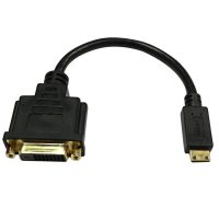 6 inch Mini HDMI Male to DVI Female Black 1