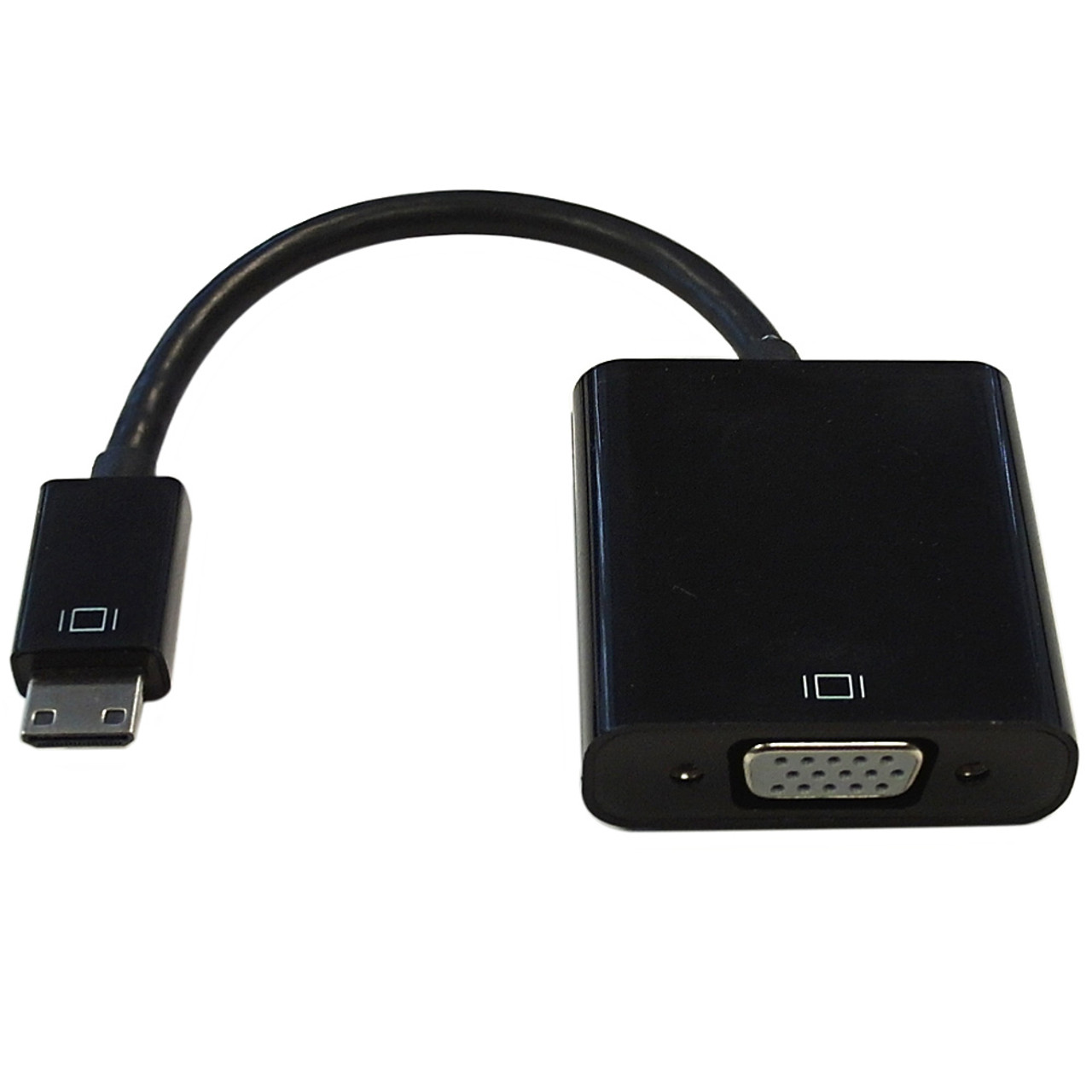 6 inch Mini HDMI Male to VGA Female 3.5mm Female Adapter Black Digital CameraCamcorder to VGA Display 2