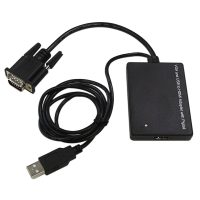 6 inch VGA Male to HDMI Female Adapter Black