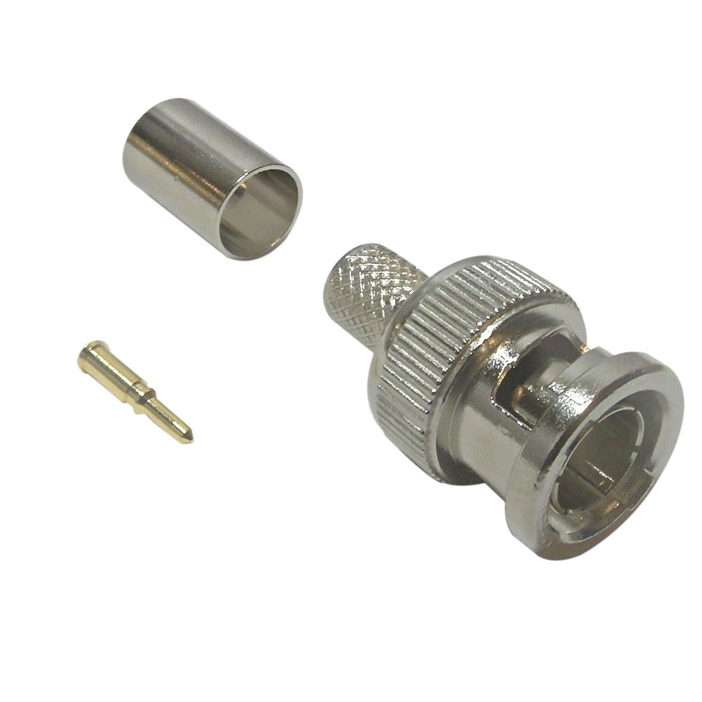 BNC Male Crimp Connector for RG6 Cable 1