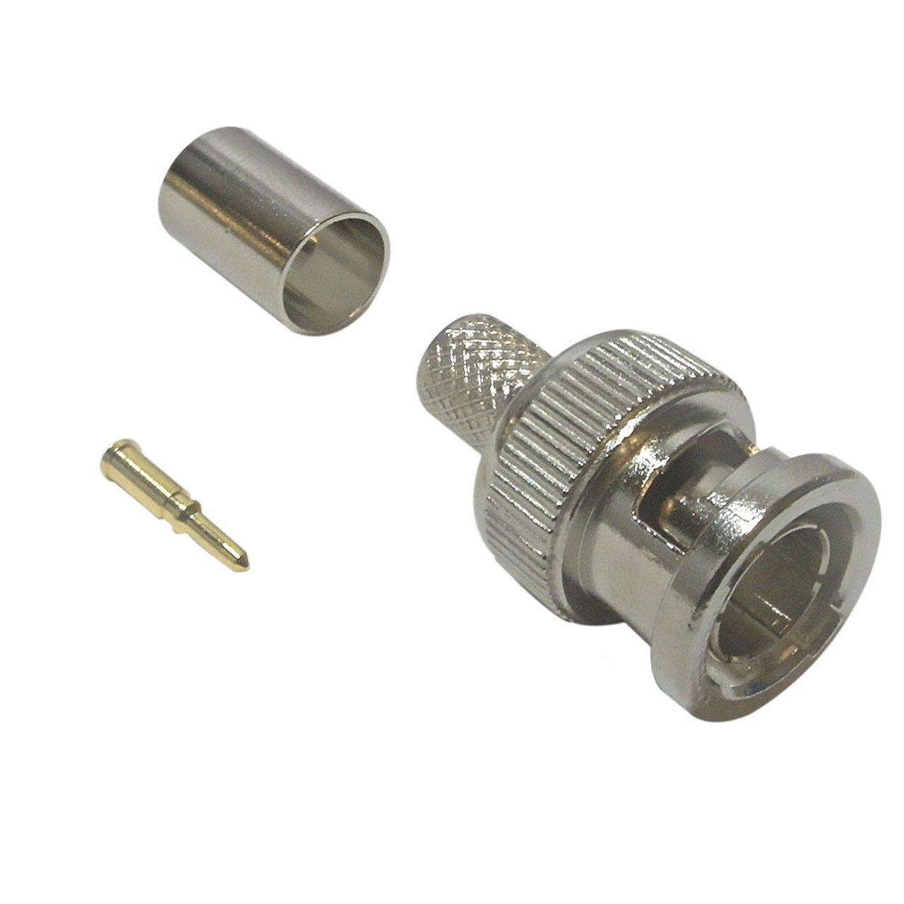 BNC Male Crimp Connector for RG6 Cable 6GHz Max