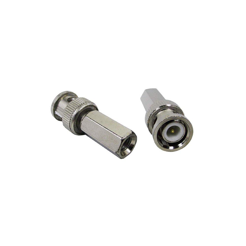 BNC Male Twist On Connector for RG6 10 pack 1