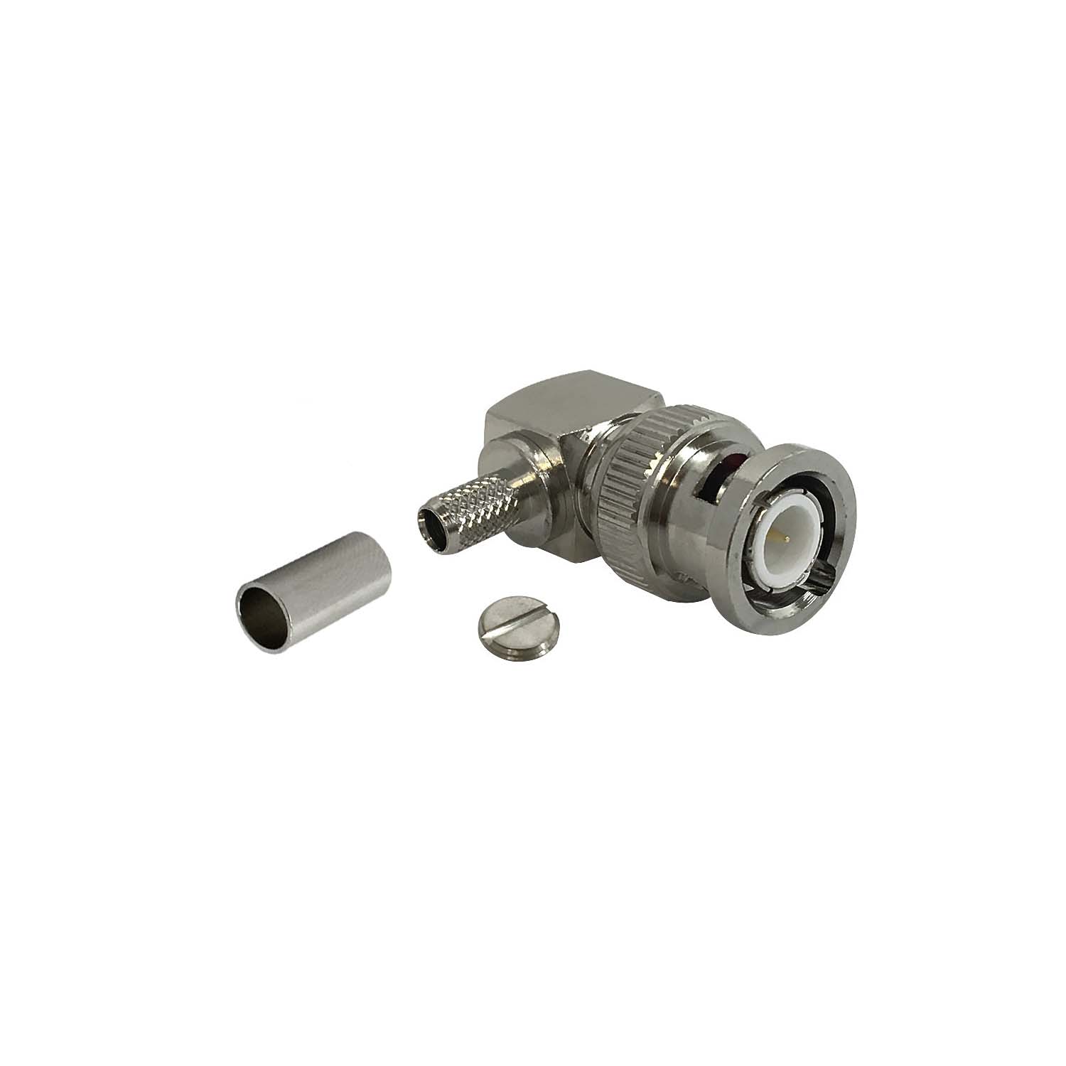 BNC Right Angle Male Crimp Connector for LMR 240