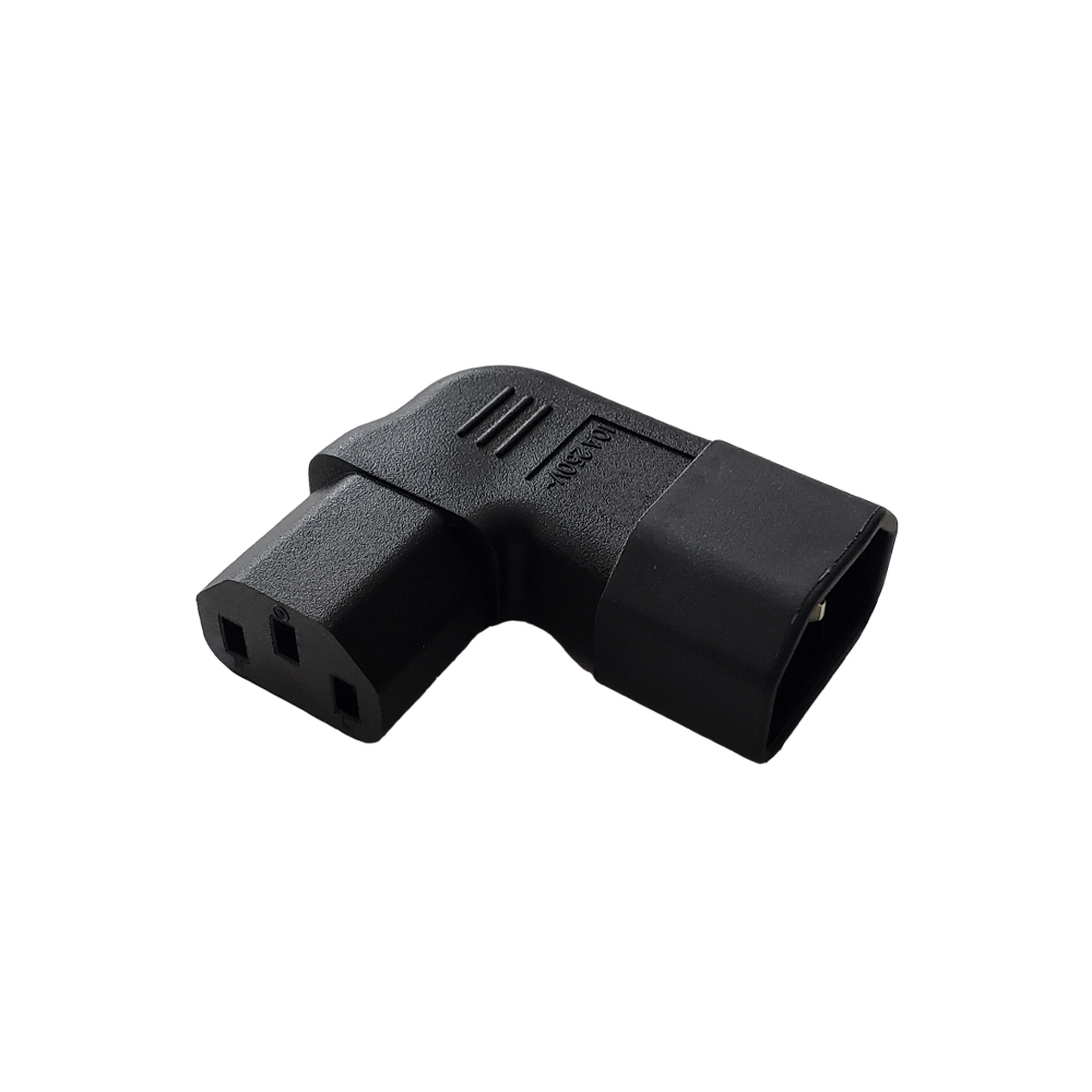 C14 Right Angle to C13 Right Angle Power Adapter