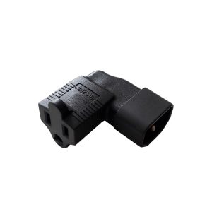 C14 left Angle to 5 15R Right Angle Power Adapter