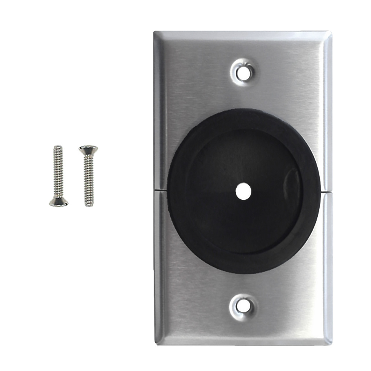 Cable Pass through Wall Plate Removable Bottom Single Gang Stainless Steel Split