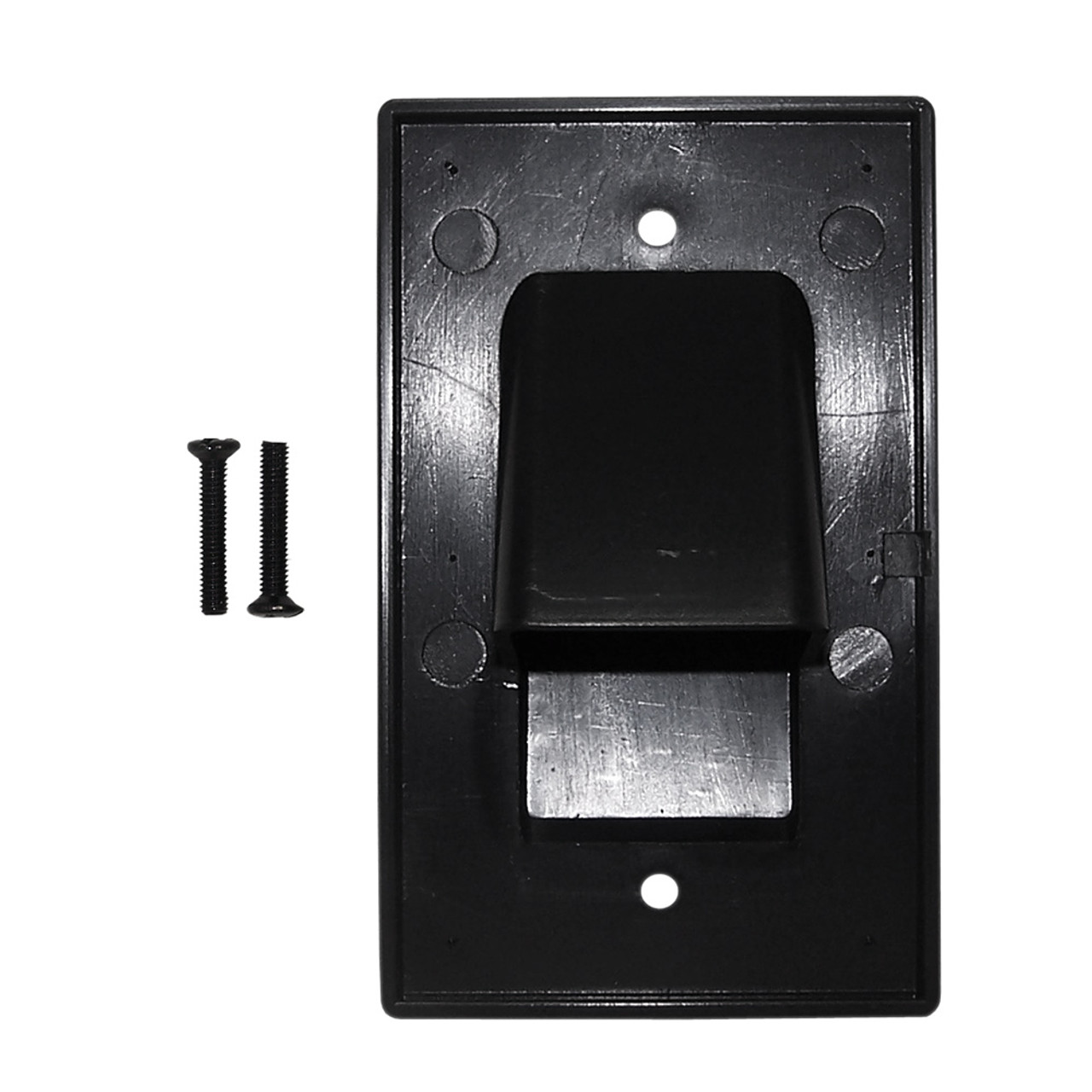 Cable Pass through Wall Plate Single Gang Black1