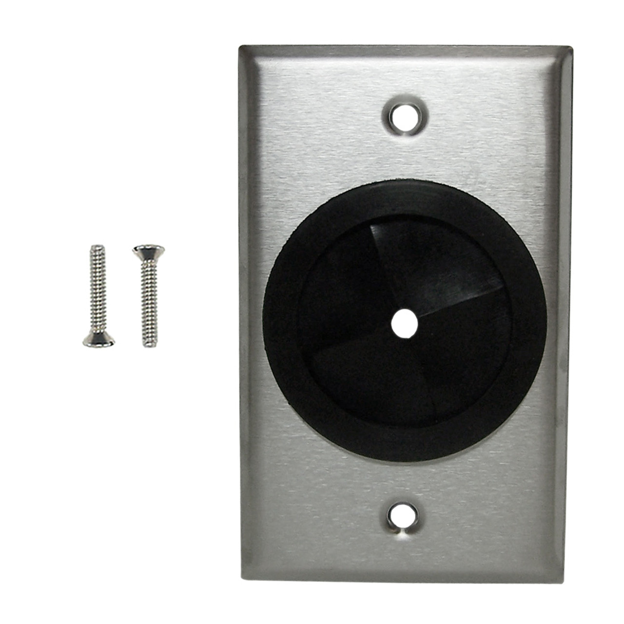 Cable Pass through Wall Plate Single Gang Stainless Steel