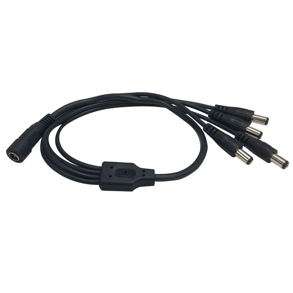 DC Power Splitter Cable 1 x 2.1mm Female to 2 x 2.1mm Male 18 inch 2224AWG
