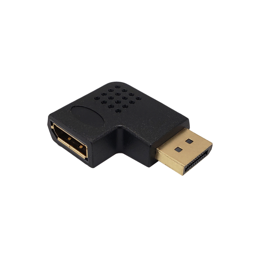 DisplayPort Horizontal Angle Male to Female Adapter 90 Degree Right