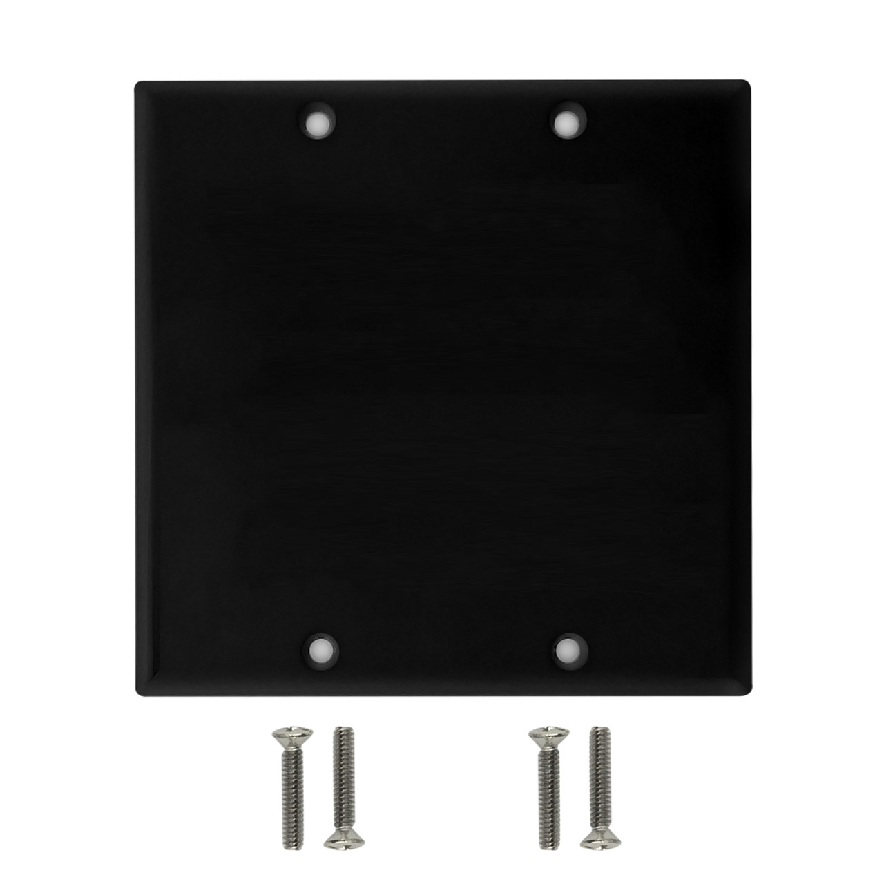 Double Gang Wall Plate Solid Black