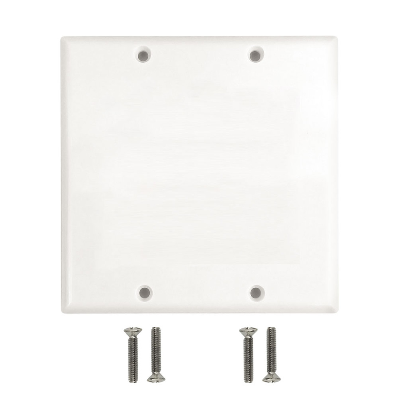 Double Gang Wall Plate Solid White