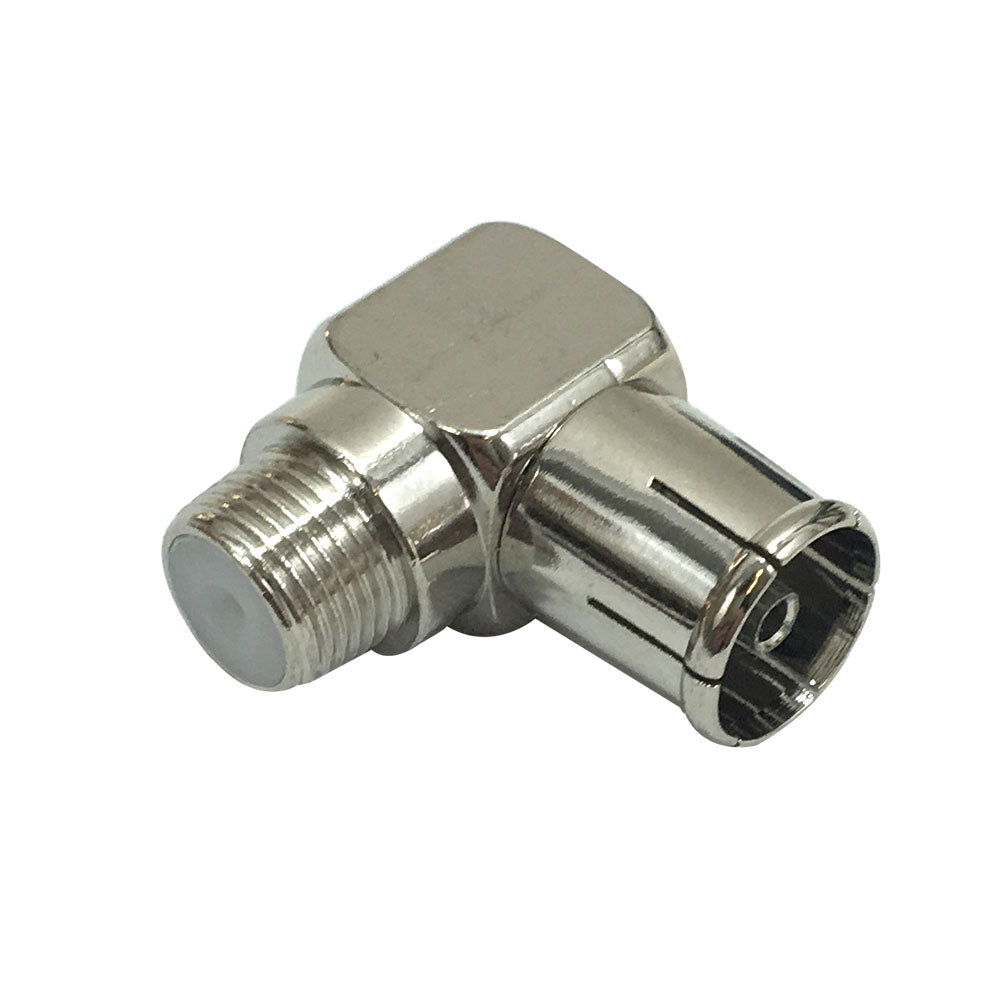 F Type Female to PAL Male Right Angle Adapter