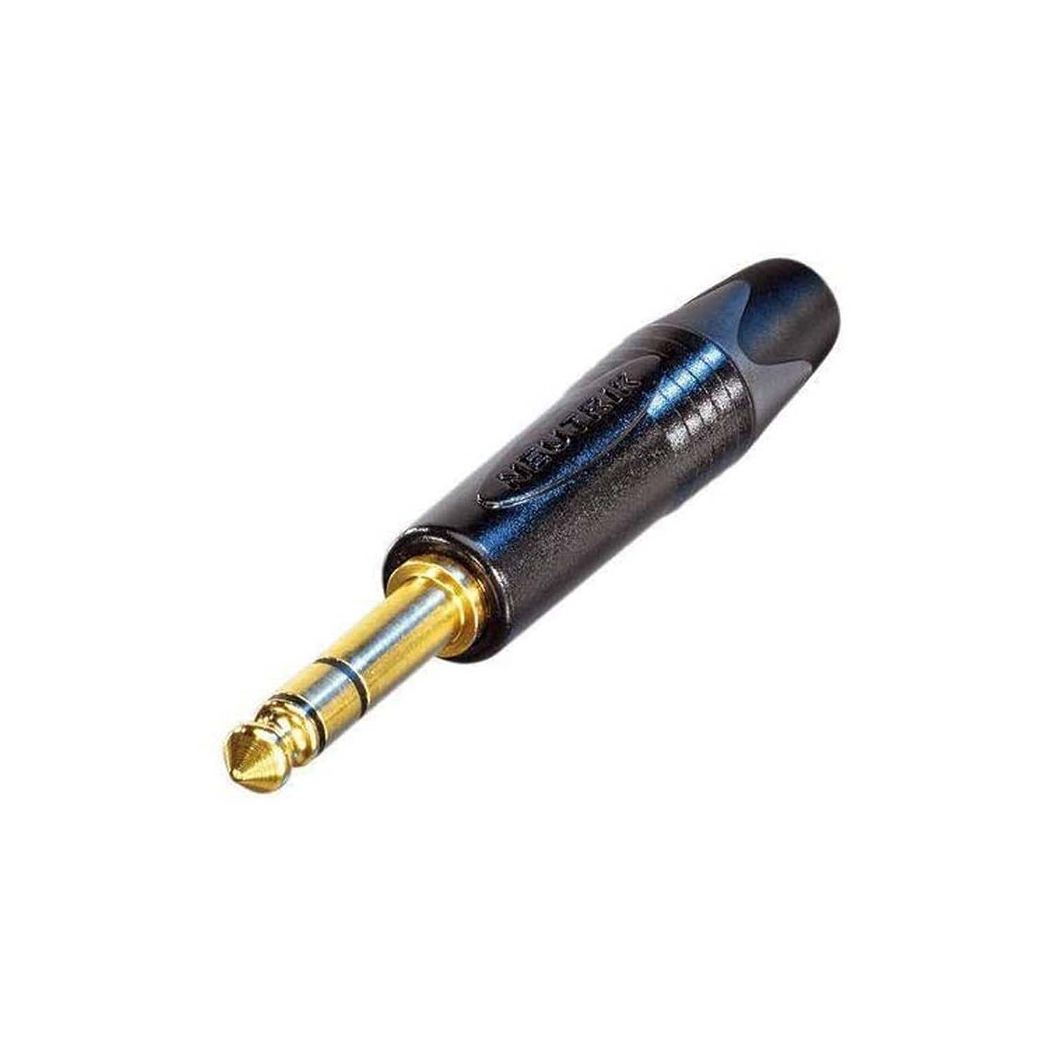 Neutrik 14 inch TRS Male Slim Plug Black with Gold Pins
