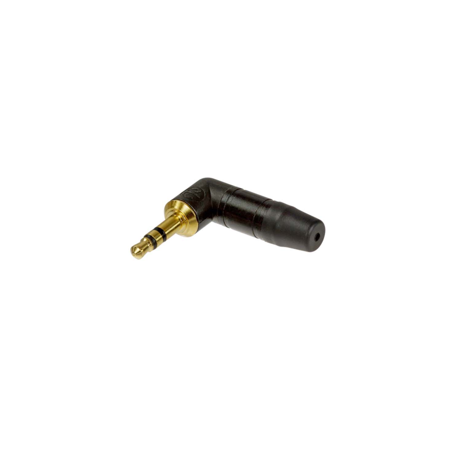 Neutrik 3.5mm Right Angle Stereo Plug Black with Gold Pins