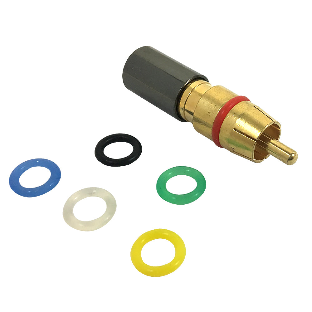 Premium Gold Plated RCA Male Compression Connector for RG59