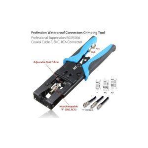 Professional Compression Tool for BNC F Type RCA Connectors RG59 RG58 and RG6 1