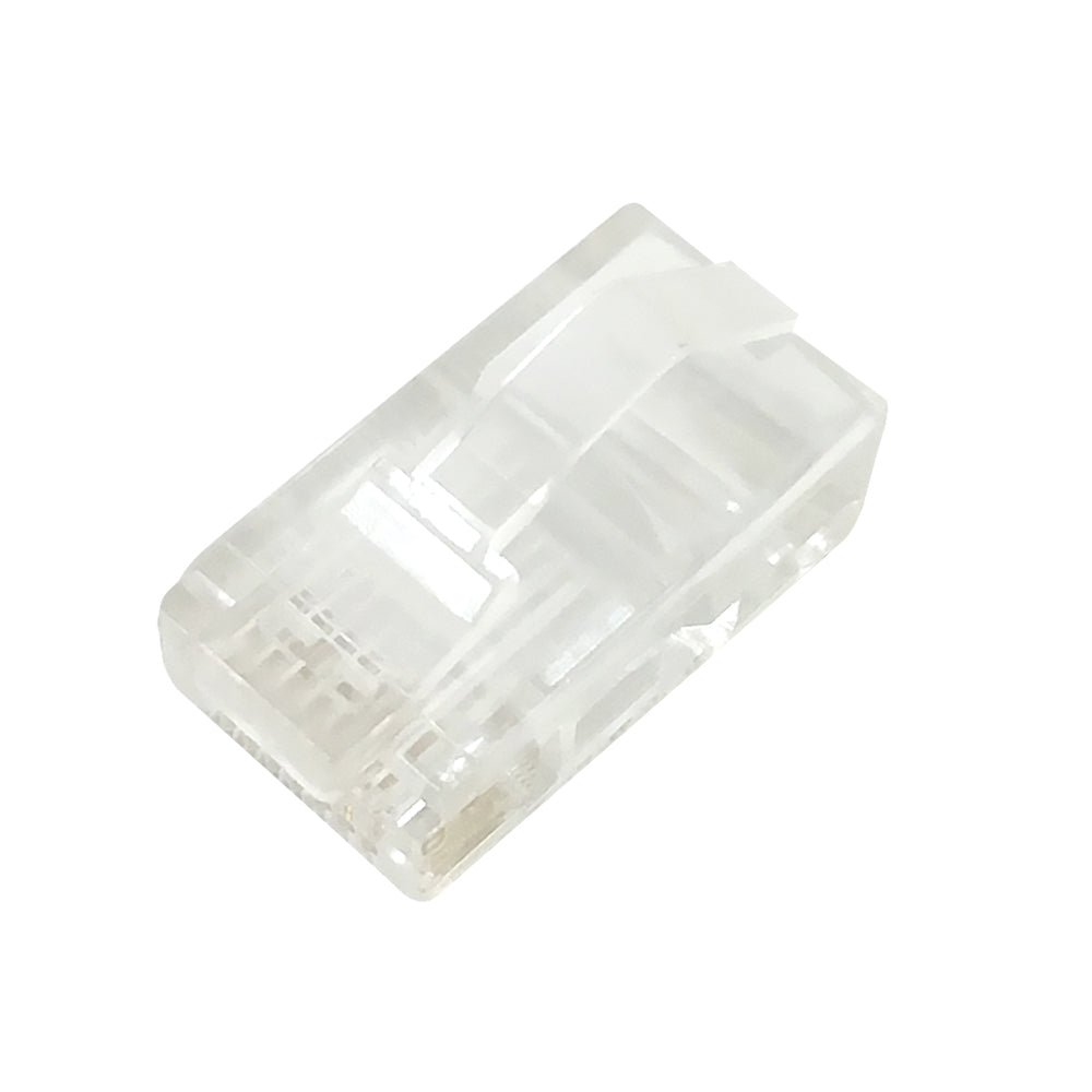 RJ45 Cat5e Plug with Snagless Tab for Stranded Round Cable 8P 8C Pack of 50