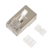 RJ45 Cat6a Shielded 3 pcs Plug Solid or Stranded 8P 8C 50 pack