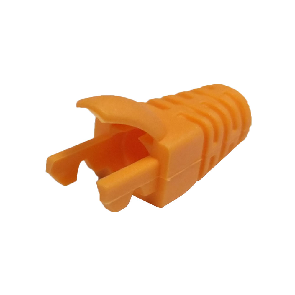 RJ45 Molded Style Cat5e Boots 5.9mm ID 50 pack ornage