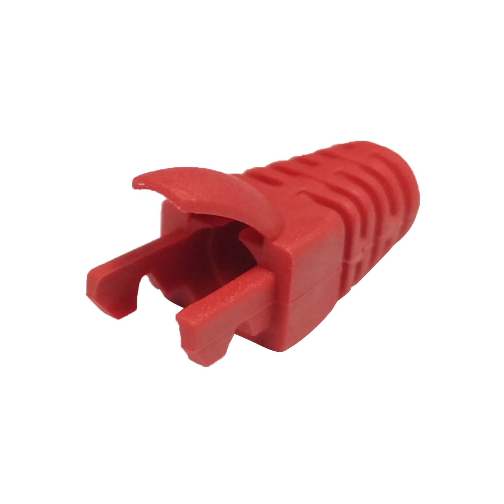 RJ45 Molded Style Cat5e Boots 5.9mm ID 50 pack red