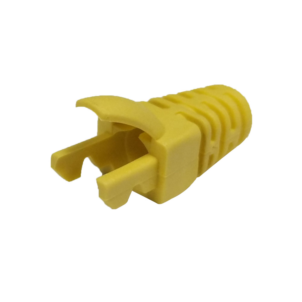 RJ45 Molded Style Cat5e Boots 5.9mm ID 50 pack yellow