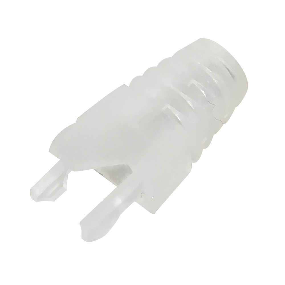 RJ45 Molded Style Cat6 Shielded and CAT6a Boots 7.3mm ID clear