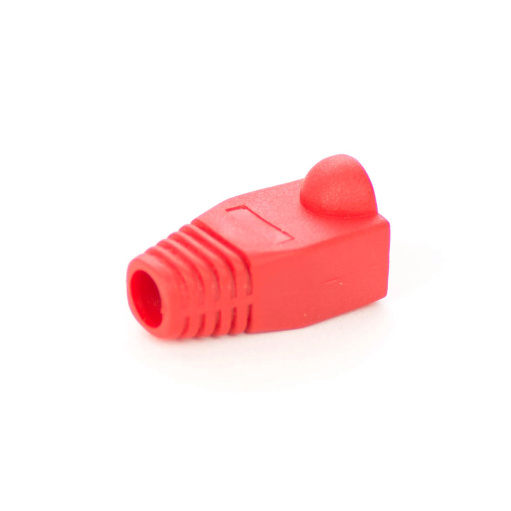RJ45 Push On Bubble Style Cat6 Boots 50 pack red 1