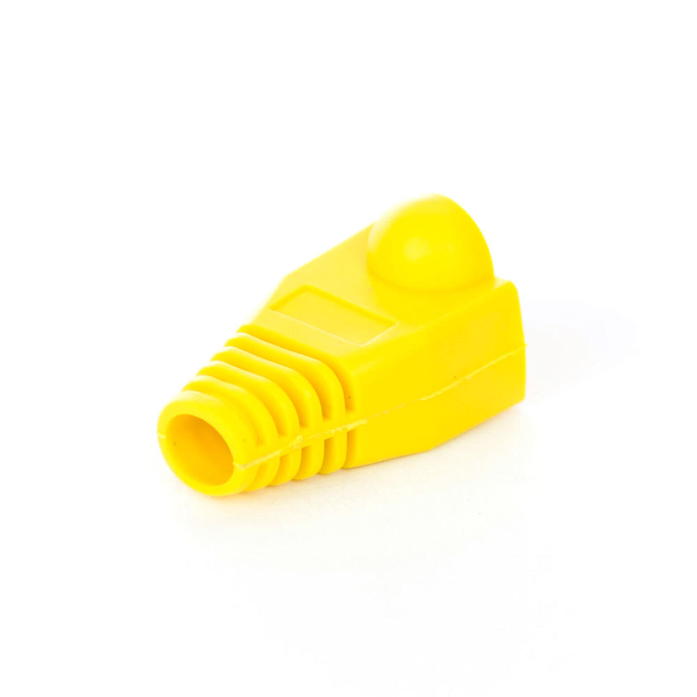 RJ45 Push On Bubble Style Cat6 Boots 50 pack yellow 1