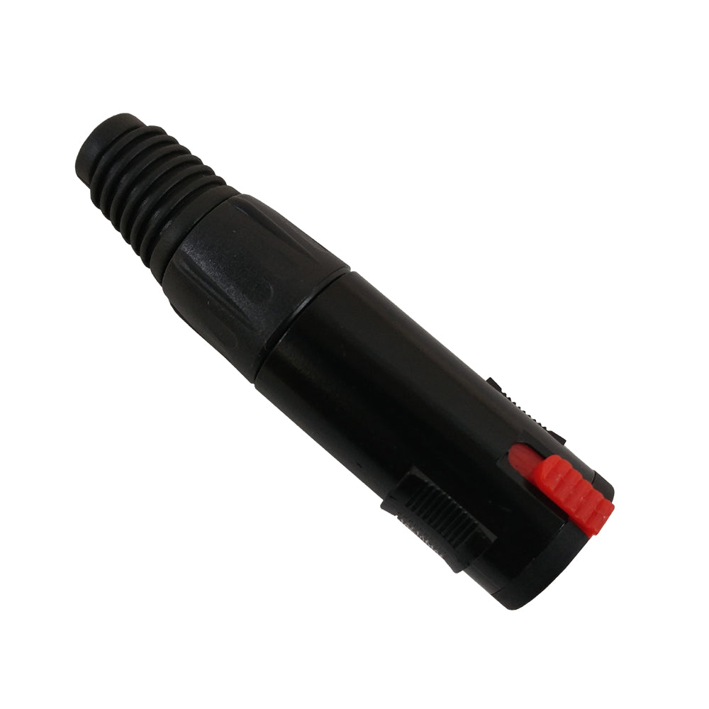 TRS 14 inch Stereo Female Solder Connector Black