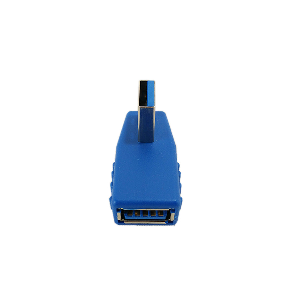 USB 3.0 Right Angle A Male to A Female Adapter Blue2