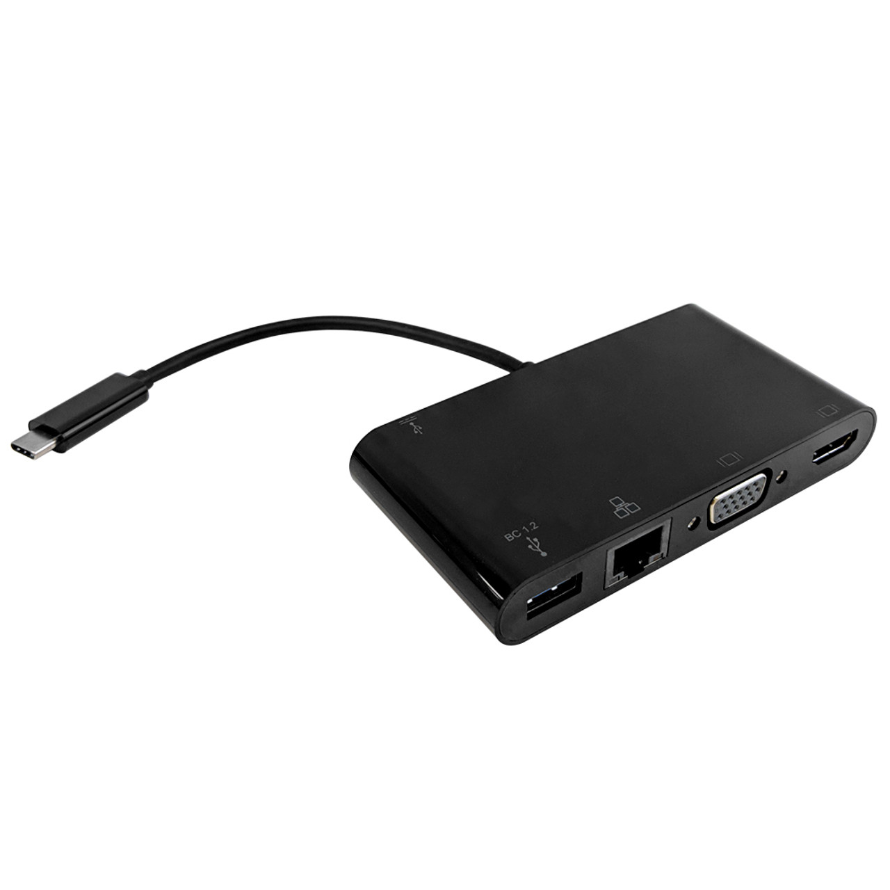 USB 3.1 Type C to HDMI VGA Ethernet USB 3.0 USB Type C Black