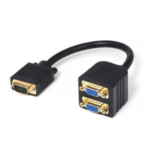 VGA Male to 2x VGA Female Block Splitter Cable 1