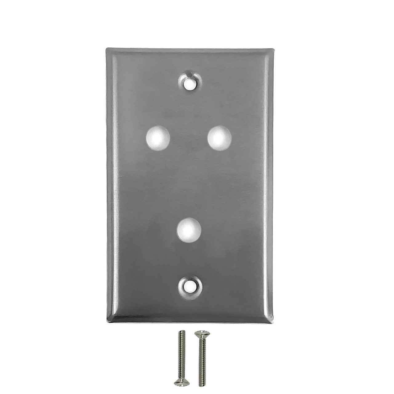 Wall Plate 3 Hole Stainless Steel