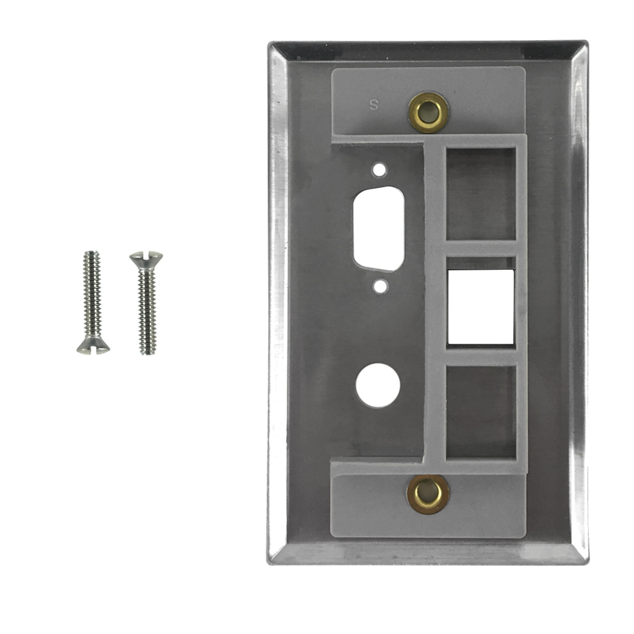Wall plate Single Gang Stainless Steel1