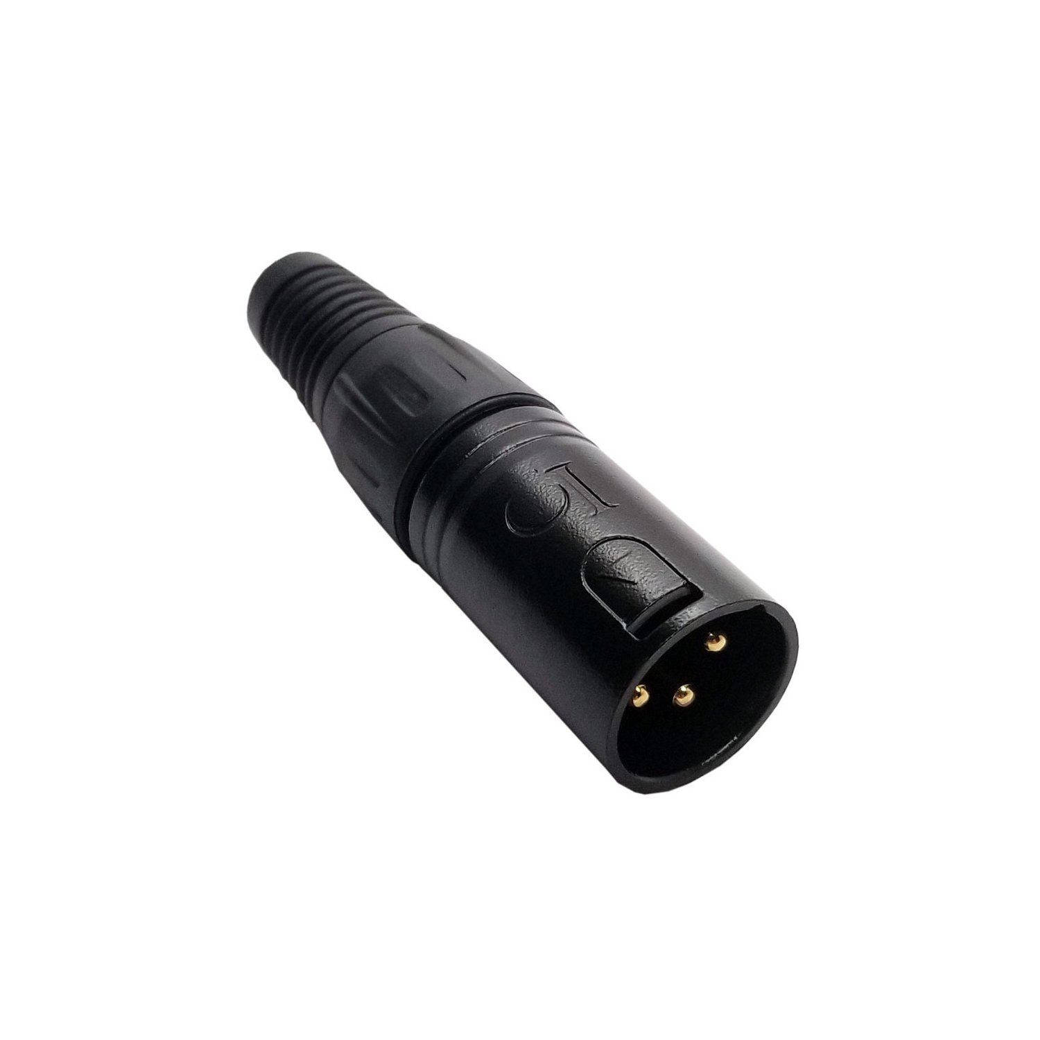 XLR Male Solder Connector Black Gold Plated