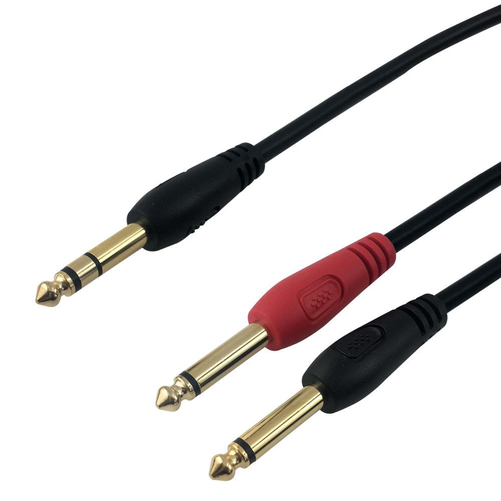 27ce5 Cab PAU 951 All Professional Audio Cables 1 4 Inch TRS Male to 2x 1 4 Inch TS Male Cables