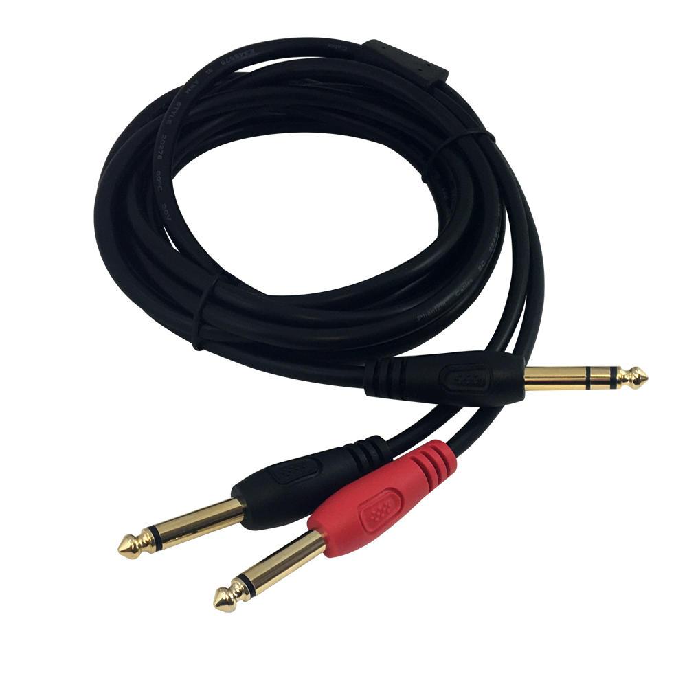 5453c Cab PAU 951 All Professional Audio Cables 1 4 Inch TRS Male to 2x 1 4 Inch TS Male Cables