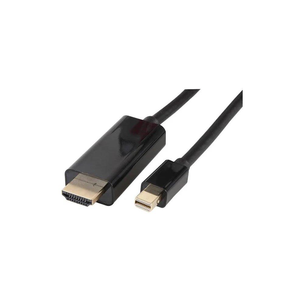 Mini DisplayPort Male to HDMI Male Cable w  Audio 4K 2K 30Hz 32AWG CL3 FT4