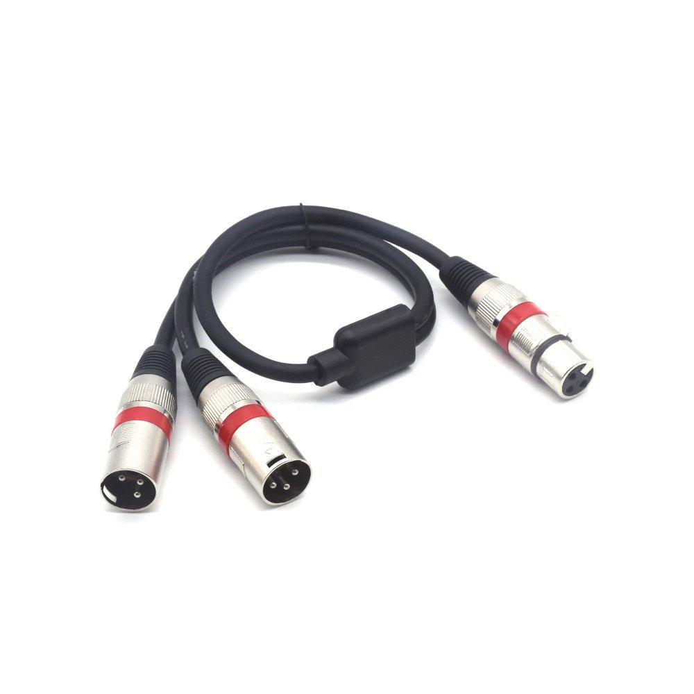 Premium XLR Female to 2x XLR Male Balanced Splitter Cable 1
