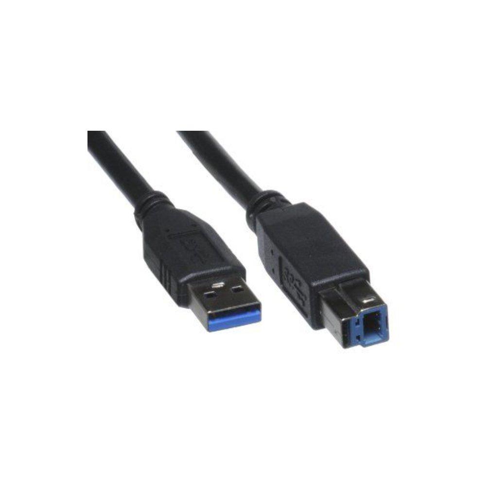 USB 3.1 Type C Male to B Male Cable 5G 3A – Black 1